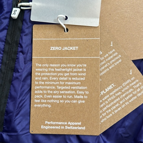 NWT On Running Zero Jacket - Picture 5 of 5